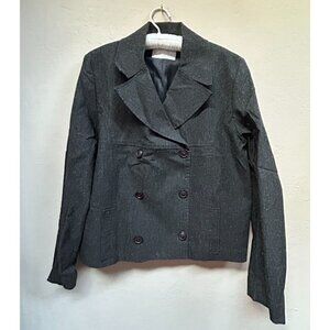 Equestrian Designs Santa Barbara Womens Sz 1 Black Double-Breasted Blazer Jacket